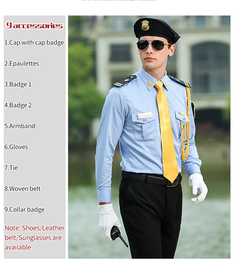Security Company Hotel Officer Security Guard Uniforms Workwear Design