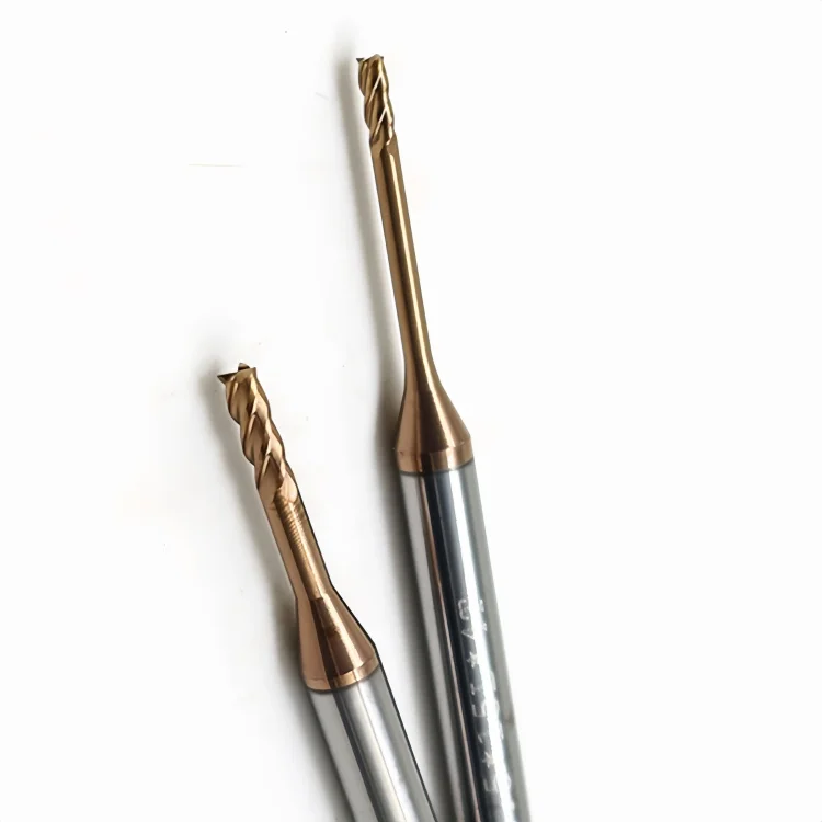 68HRC Tungsten Carbide Endmillsmall Diameter Milling Cutter Long Neck Square End Mill