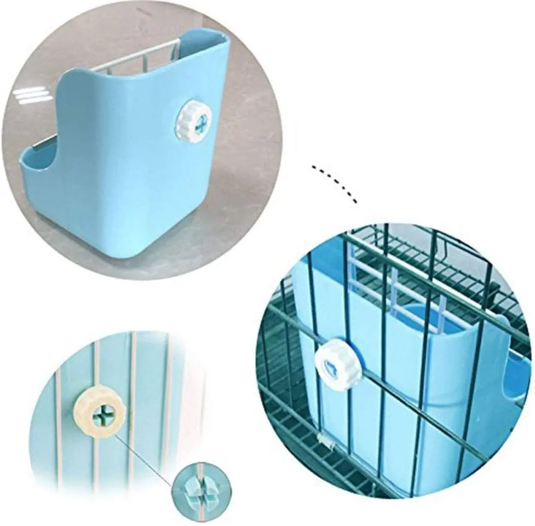 2 in 1 Hanging Automatic Rabbit Feeder Dispenser for Small Animal Rabbit Food Bowl Hay Feeder