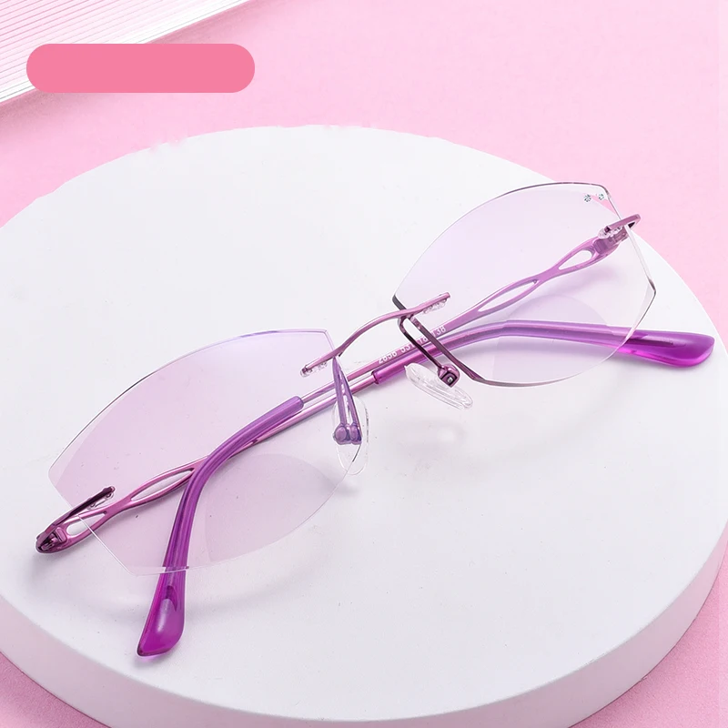 Rimless Clear Reading Glasses Presbyopic Eye Glasses Eyewear Bifocals Glasses Reading