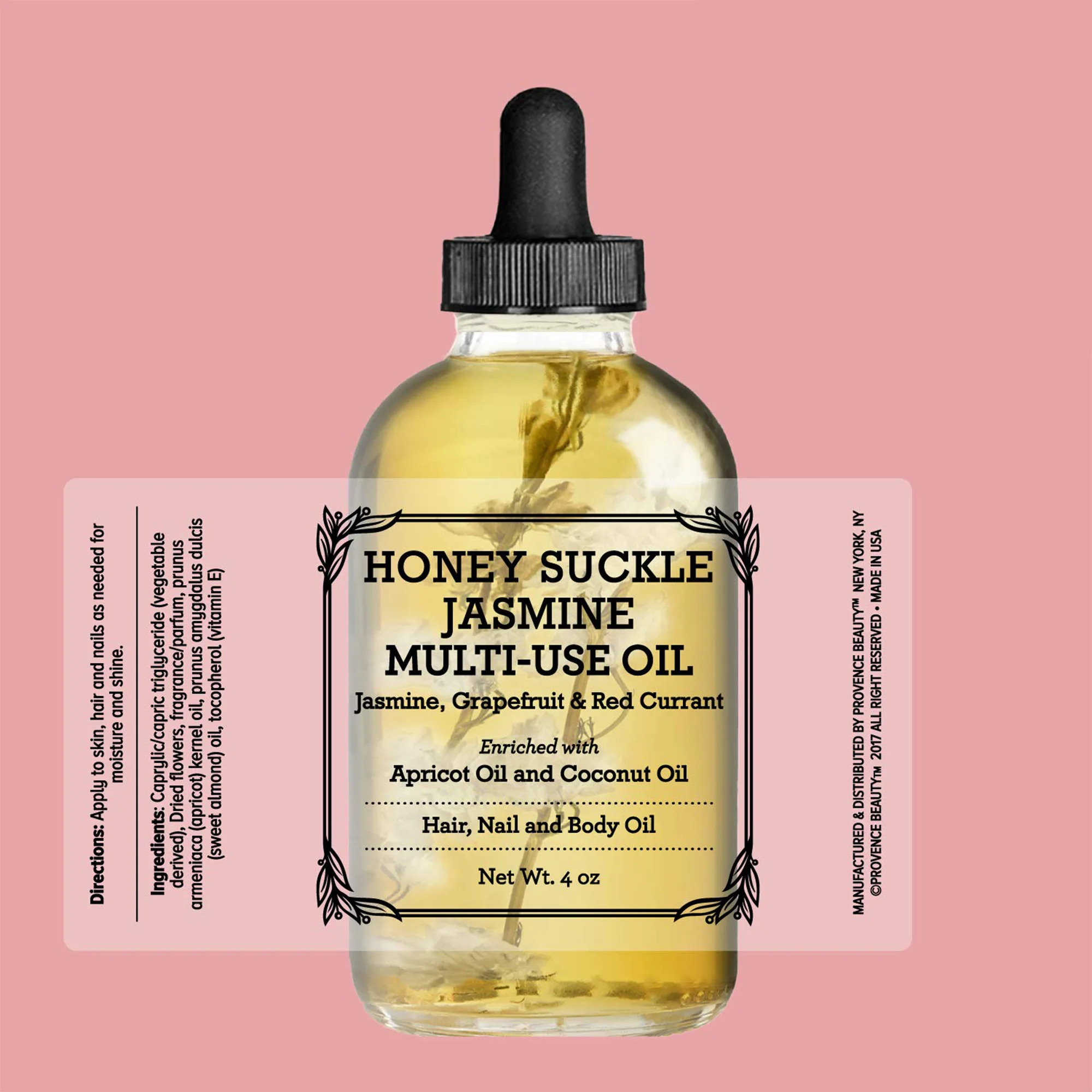 Private Label Multi Use Face Body Hair Oil Hydrates Skin Restores Shine Sweet Almond Apricot Coconut Oil Vitamin E 4Oz Body Oil