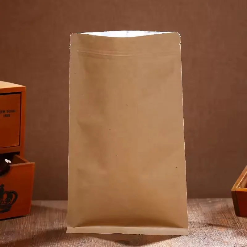 AIMES Aluminized kraft paper bag 100g 120g 150g stand up pouches packaging kraft paper bag with window