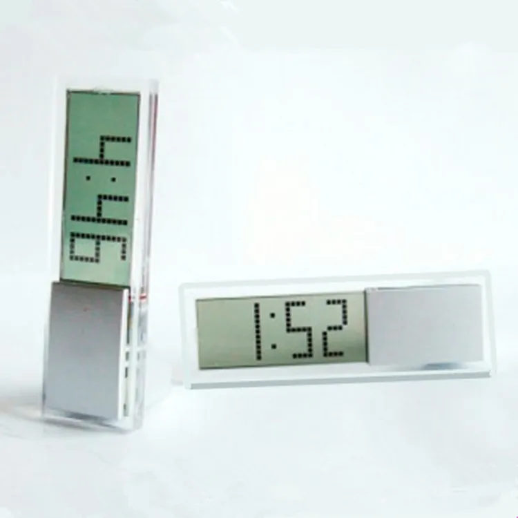 promotional mini transparent lcd giveaway digital clock