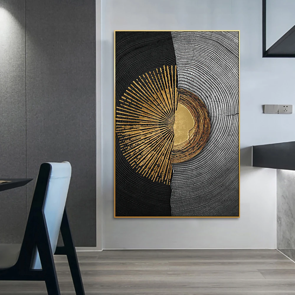 Modern Hot Sale New Nordic Abstract Art Print Canvas Painting Geometric Style Custom Wall Painting For Hotel Wall Decor