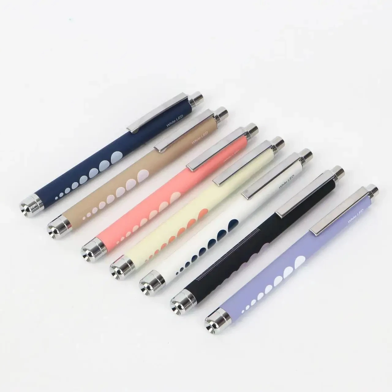 Sliver Mini Pen Light Doctor Customized Led Yellow Light Medical Penlight Pen Torch Flashlight with Pupil Gauge for Nurse