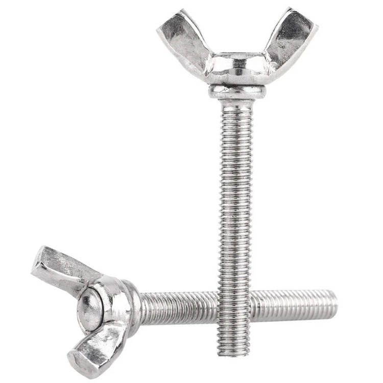 DIN316 304 Stainless Steel Wing Butterfly Screws Bolts Thumb Butterfly Wing Hand Bolts