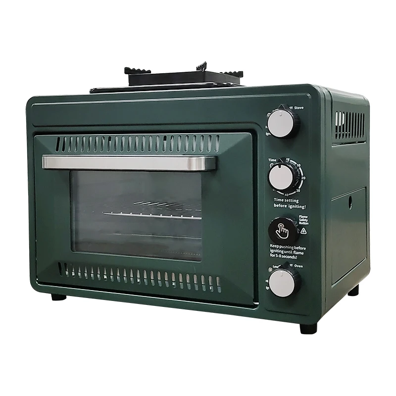 Factory direct sales Camping Household Multifunction Gas Toaster Oven Portable Outdoor 2 in 1 Barbecue Butane Gas Stove