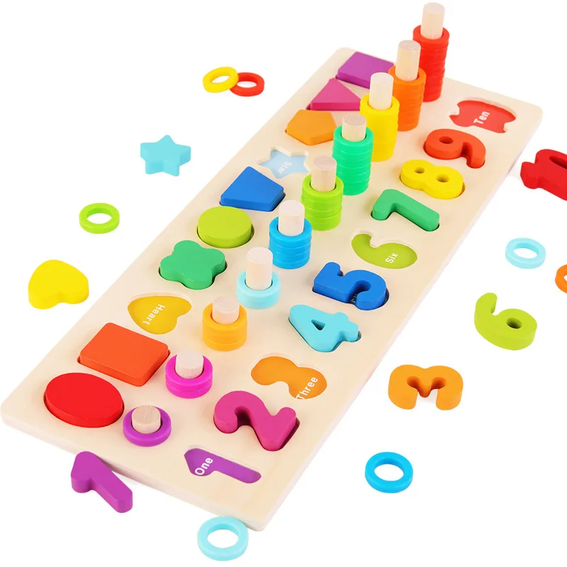 Hot Selling Magneic Game Wooden Number Maths Educational Gift Intelligence Jigsaw Puzzle Toys For Children