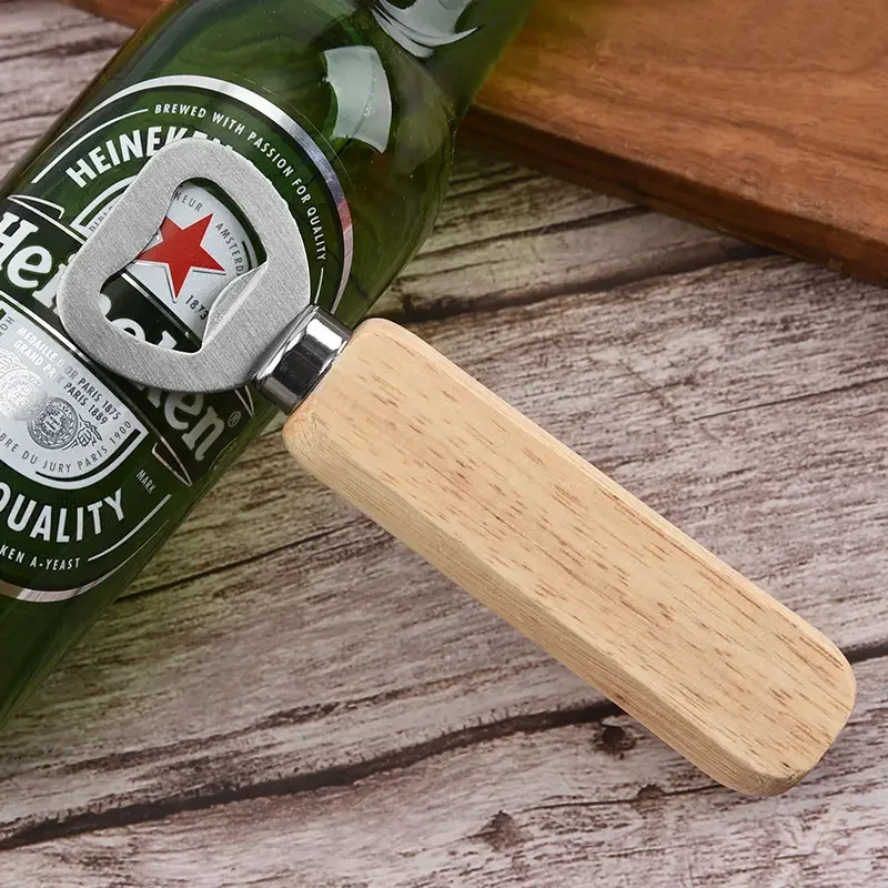 Wooden Handle Bulk Bottle Opener Cheap Wood Beer Bottle Opener with Logo