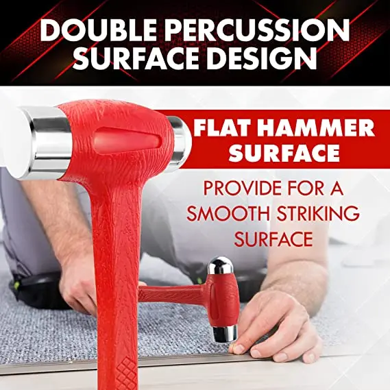 Мертвый выдувной молоток с двумя головками шариковый плоской нескользящей ручкой 1 5 фунта