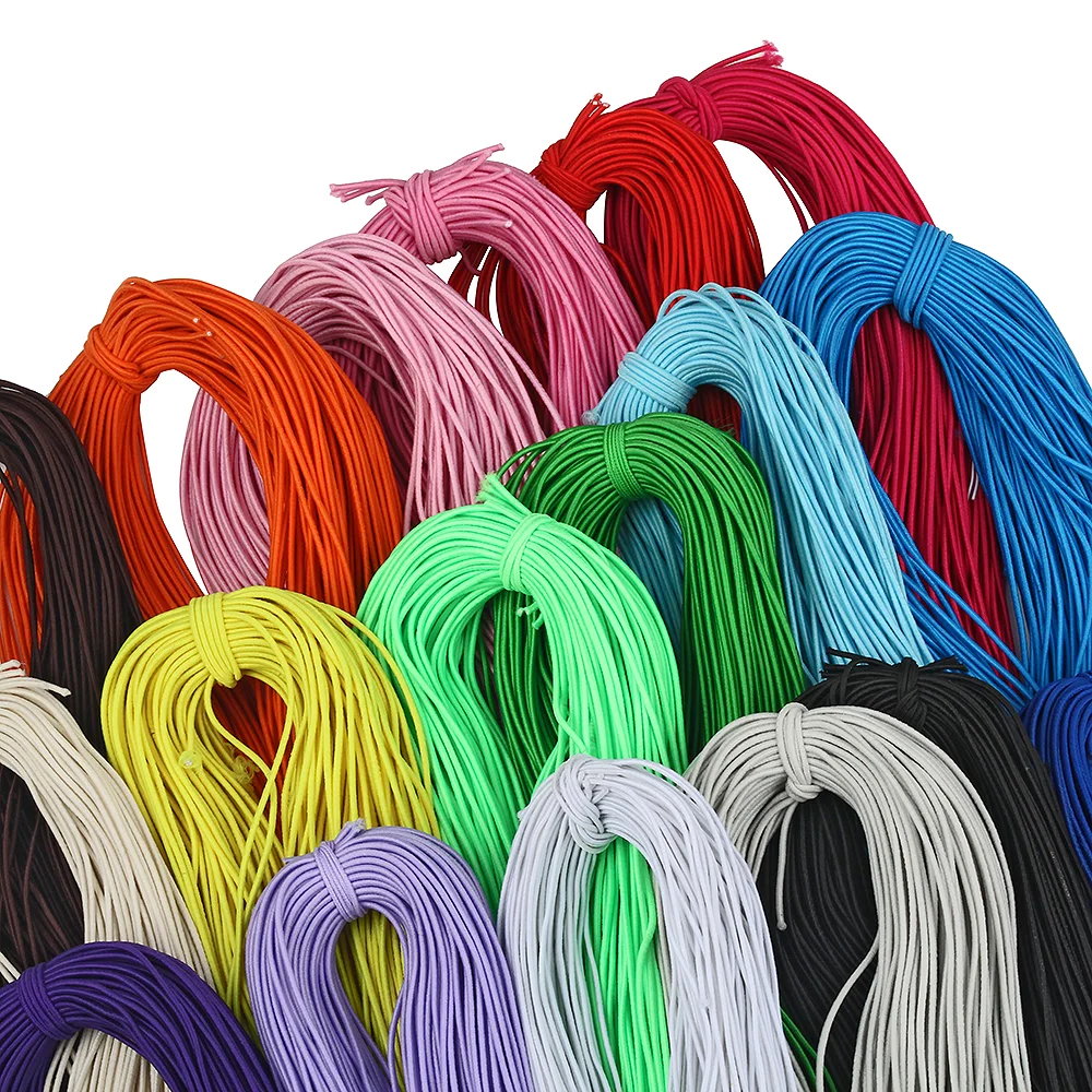 High elastic 1mm color Thailand latex elastic rope 1mm red orange violet blue elastic cord