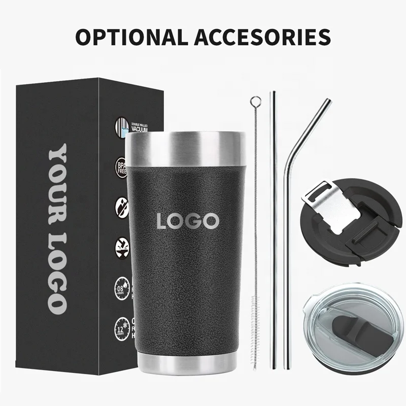 Изготовление на заказ 10 унций уличный стакан кофейная чашка из нержавеющей стали вакуумная Изолированная с крышкой MagSlider и соломенной дорожной кружкой