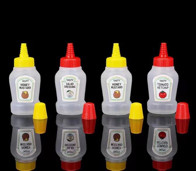 25ML Mini cute portable soy sauce bottle seasoning split packaging squeeze sauce bottle tomato