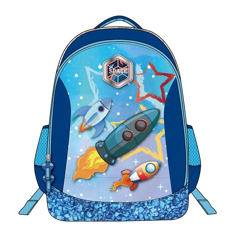 Manufacturer Wholesale Price School Bags Popular 3 In 1 Primary Bag With Pencil Case Lunch Bag Outer Space School Backpacks