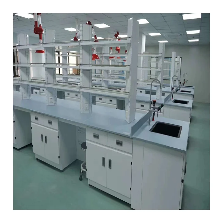 Full Steel Lab Furniture / Wall Bench / Central Table For Chemistry / Physical / Biologic Laboratory
