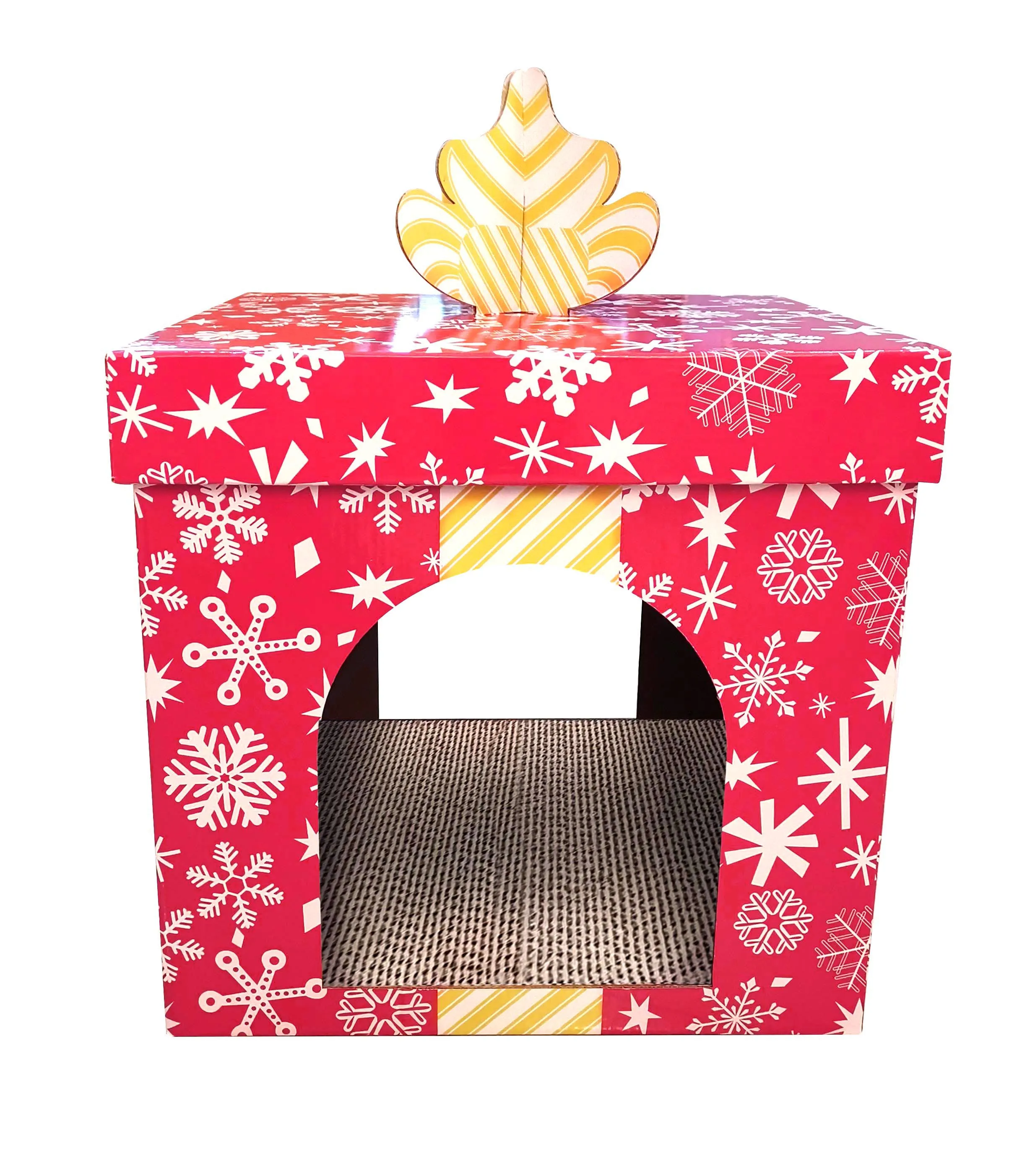 Competitive Price Cat Gift Box Christmas Houses Cat Scratinging Cardboard House