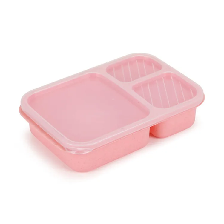 Wheat straw bento box Compartment Crisper rectangular microwaveable student office worker lunch box bento box