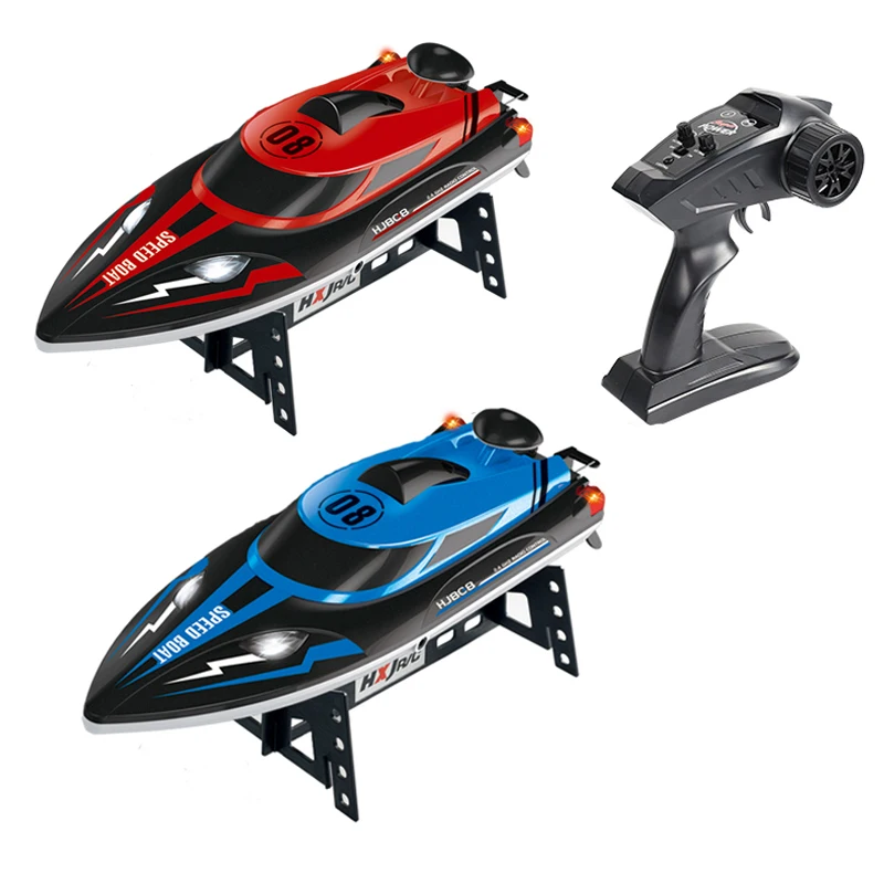 QS Hot Selling 2.4G RC Multi Function Speedboat Radio Remote Control Waterproof 2 Colors Children Outdoor Toys Boat With Lights