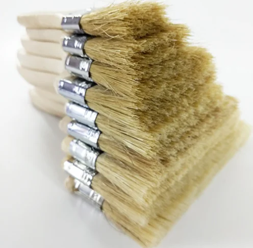 Factory processing customized pig bristle paint brush thickened wood handle paint brushes wall professional paint brushes