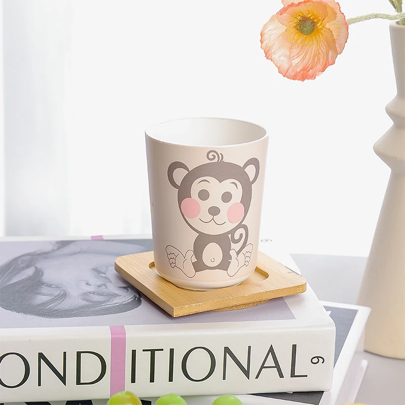 PLA Recycled Material Coffee Cup Reusable Drinking Mug Sublimation Mugs Cute Pattern Kids Tea Cups