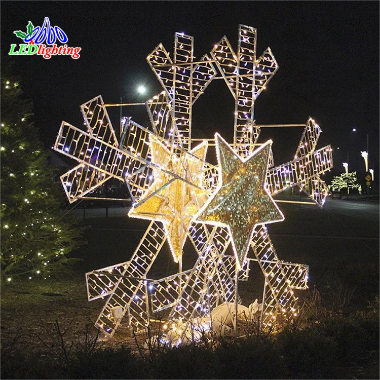 Big Arch shape street lighted up Manufacture with snowflakes Decorations LED 3D Motif Christmas winter holiday Lights