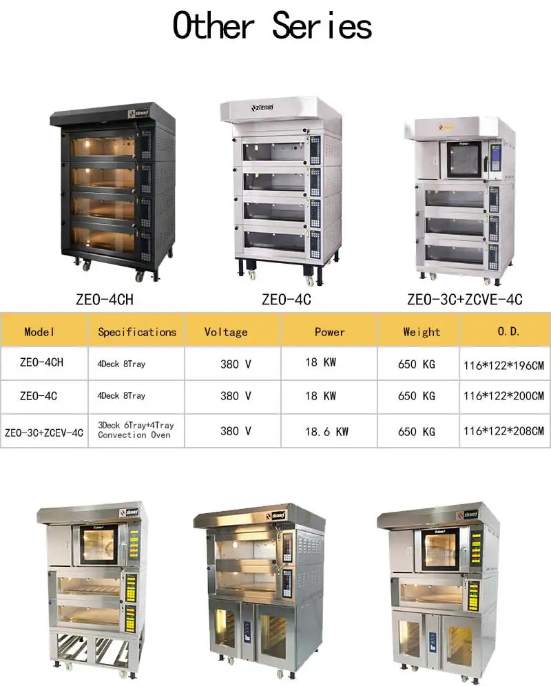 
3 deck 9 tray european bakery baking bread cake smart industrial ovens for baking 