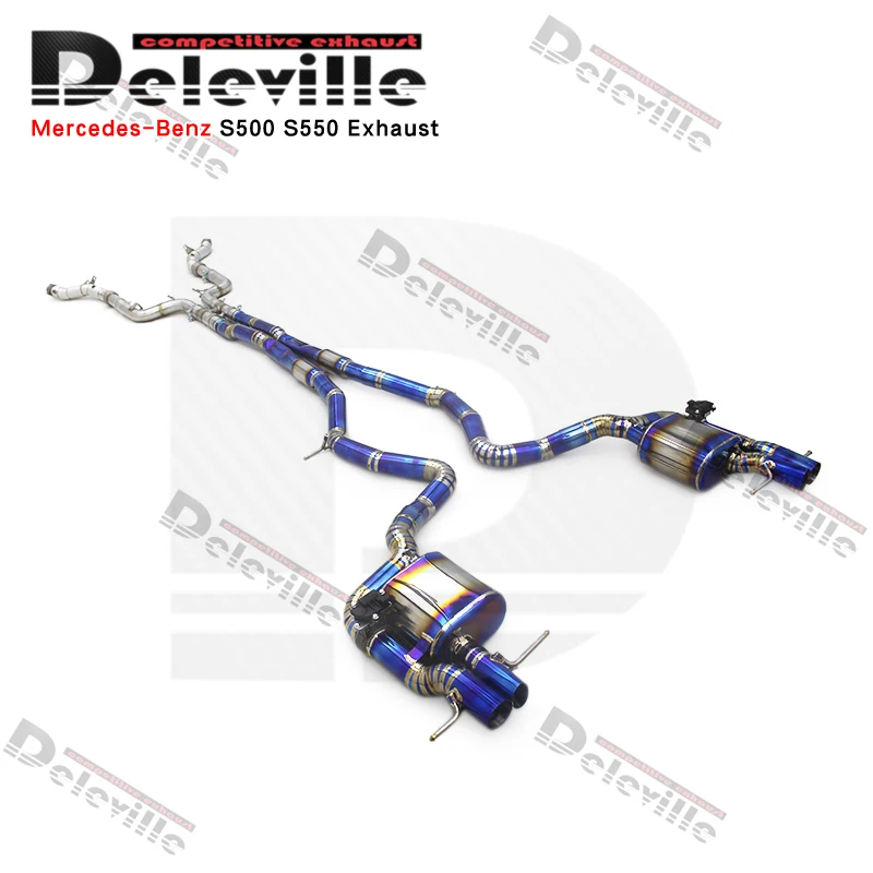 Professional Titanium Exhaust catback For Mercedes-Benz S500 S550 S63 AMG W222 5.5T 2014-2017 Muffler Catback System