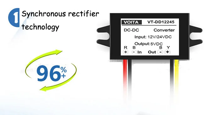 Low price 5w 12 volt 24 volt to 5 volt 1a dc step down converter for vehicles