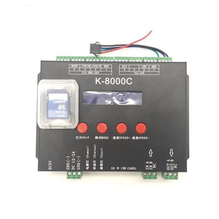 K-8000C Most Popular Led Sd Card Controller Led Light Chain Controller Programmable Led Controller