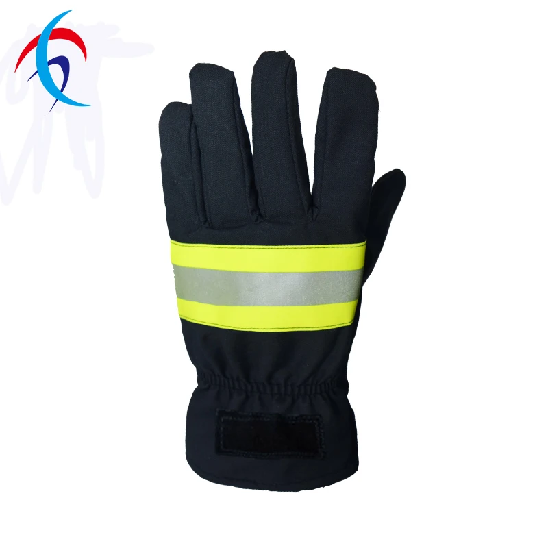 Manufacturers Direct Low Price Dark Blue Fireman Fireproof Glove for Fire Fighting