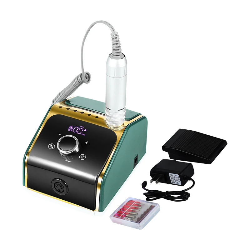 35000RPM Portable Electric Nail Drill Manicure Machine For Acrylic Gel Polish Nails Sander Rechargeable Nail Art Salon Equipment