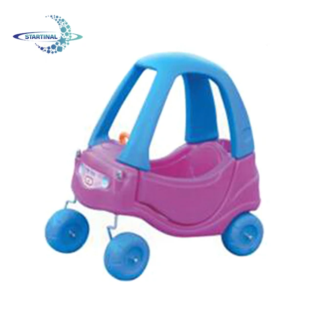Indoor children ride on toy plastic cartoon car for kindergarten