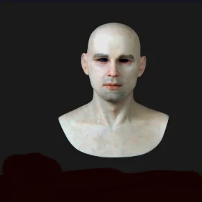 High quality realistic silicone mask handsome soft comfortable male face mask makeup performance props headgear