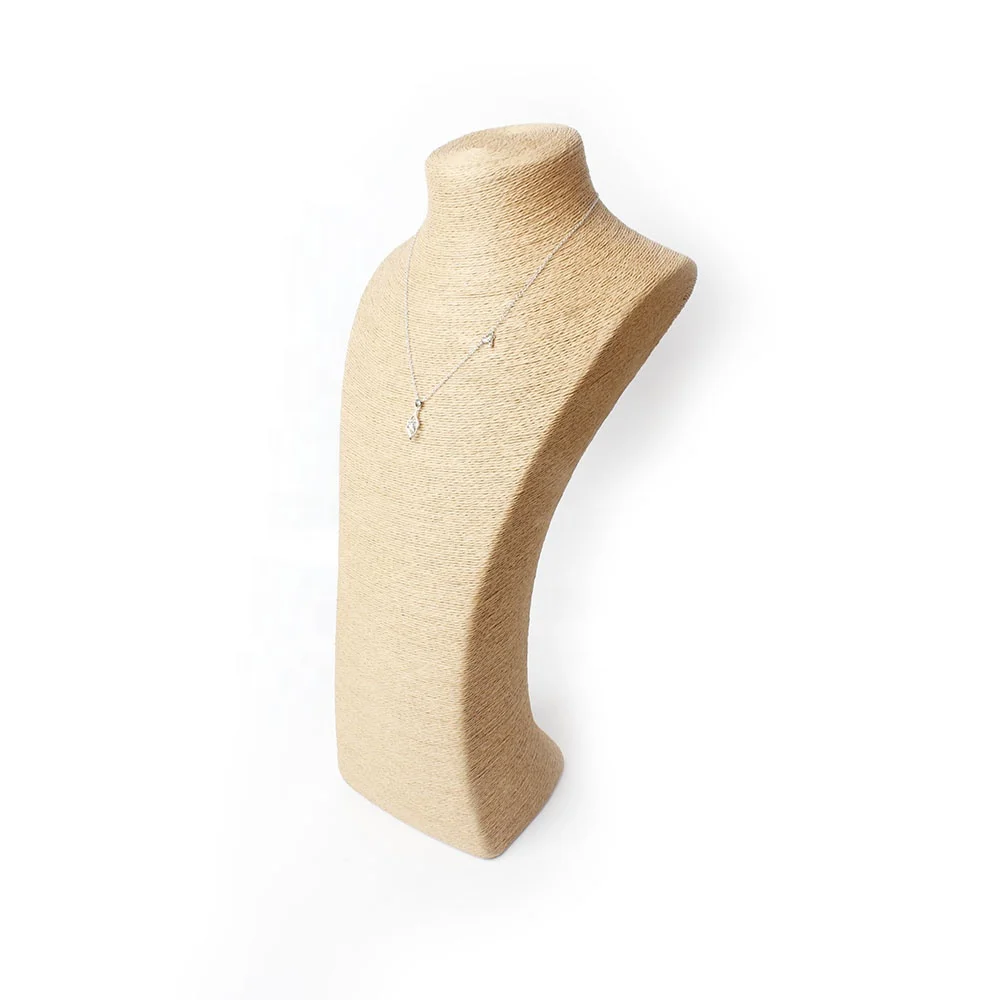 67227A  3-D Twine Decorative Mannequin Bust Jewelry Stand/Necklace Display Holder