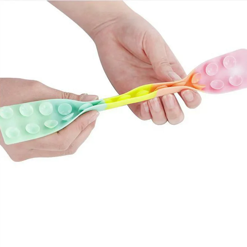 2022 New Funny Decompress Touchless Squid Sucker Silicone Sheet Fidget sucker squidopop