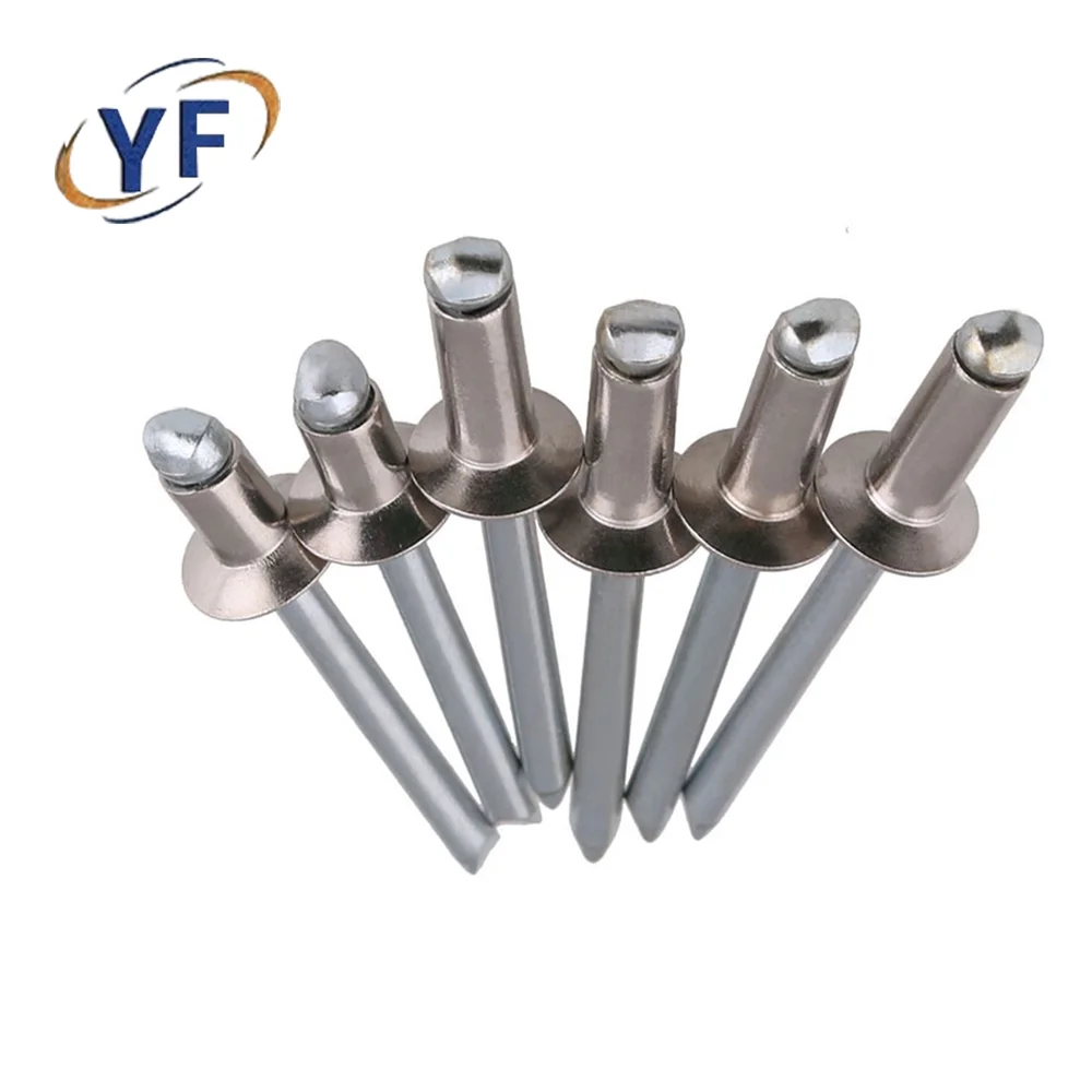 Custom factory price All size pop rivet open end type round head Plain brass Galvanize aluminum blind rivet