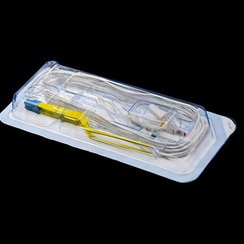 Surgical hemostatic tweezers use sterile bipolar coagulation tweezers once