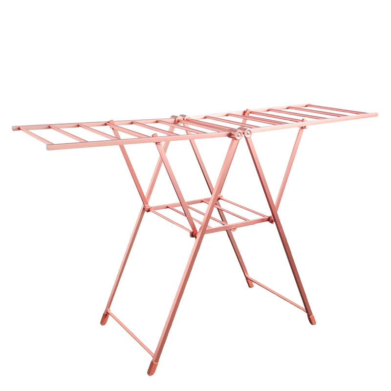 AL-7019 Factory customization folding butterfly shape clothes drying rack Gold Metal Aluminum clothes drying rack