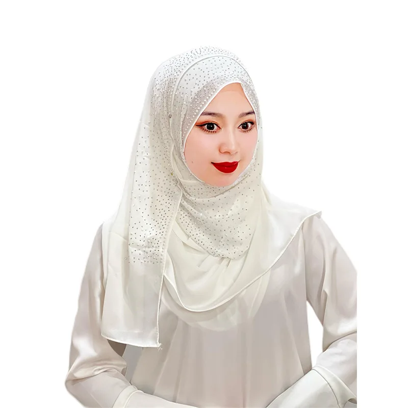 Viscose Premium Hot Stamping Styles magnite for satin silk muslim wedding dress with hijab  magnet pin rop islam
