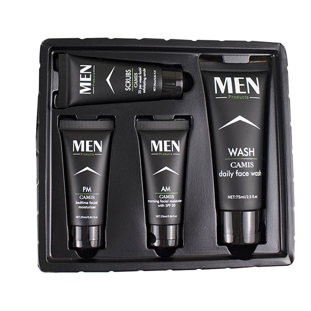 Private Label Organic Korean Facial Moisturizing Skincare Set Face Wash Face Crean Day And Night Cream Men Skin Care Set