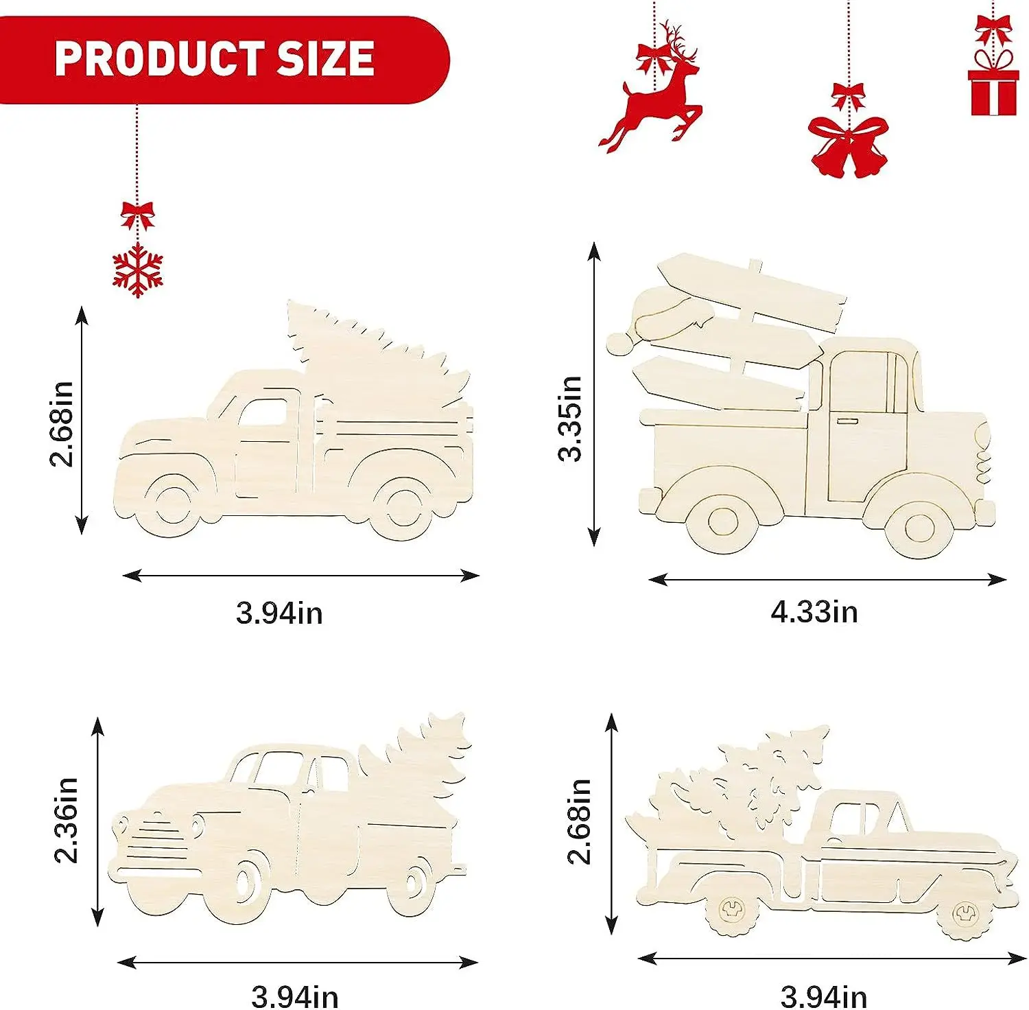 Easter Cutout Unfinished Wooden Truck Cutout Door Hangers Any Shape Cutout for Spring Party Decorations DIY Art Crafts Painting