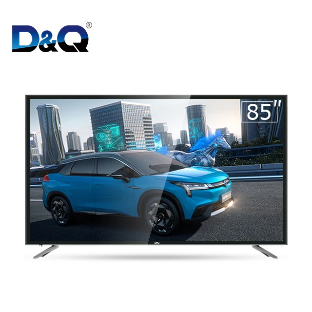 DQ 85 Inch 4k smart tv led flat TV 4K android smart tcl lg screen for tender new 2022 cheap anti break hit children home