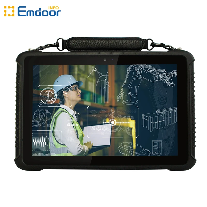 Промышленный 10,1 дюйма Intel прочный промышленный планшетный ПК 2D штрих-кодов Сканер отпечатков пальцев NFC читатель