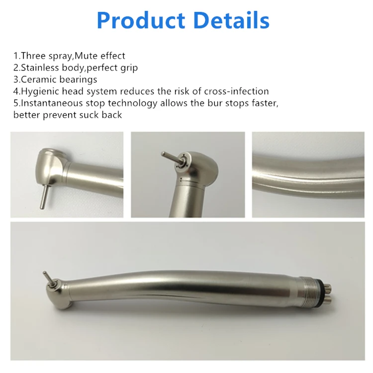 Mikata push button chuck M1-EB Mini/Standard Head PANA MAX turbine dental high speed handpiece lubrication machine of Clinic