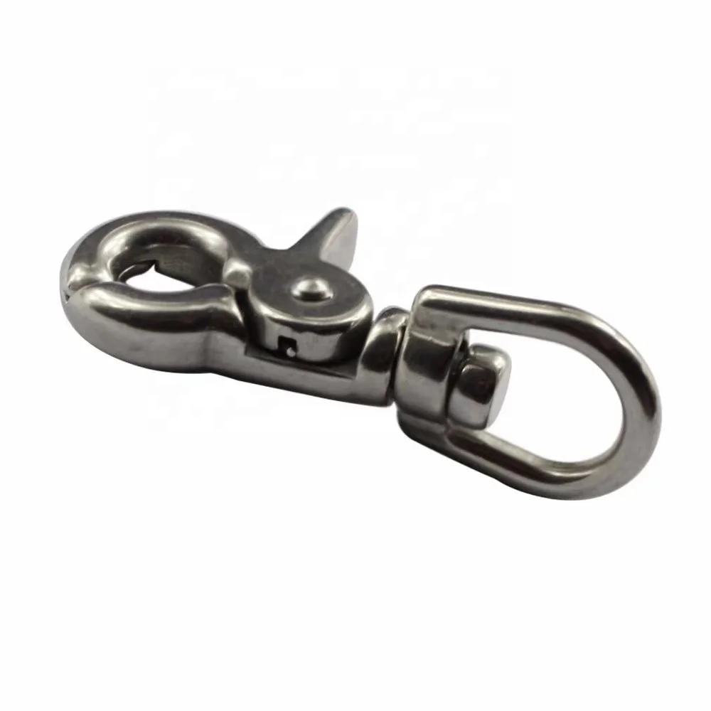 Zinc Alloy Spring Trigger Nickle Metal Snap Hook for dog leashes