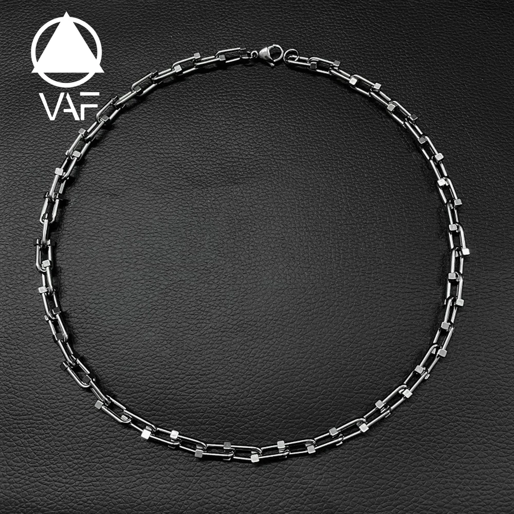 VAF U-Shaped Screw Designer Link Necklace Hip Hop Chain Choker Collar Necklace For Men