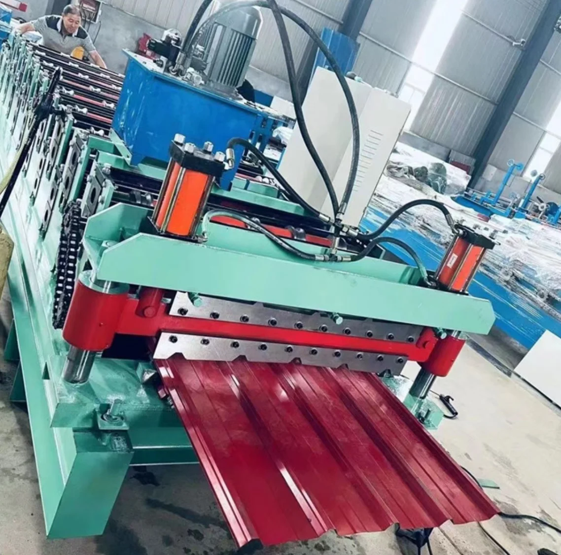 Trapezoidal tile making machinery Ibr roof glazed tile corrugated roofing sheet making machine