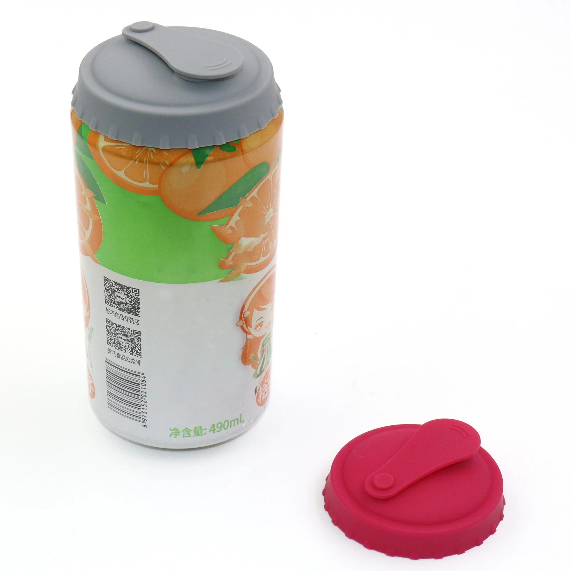No Spill Soda Beverage Beer Saver Beer Soda Can Lids Covers Caps Stoppers Closures Jar Lid Can Top Food Grade Silicone Opp Bag