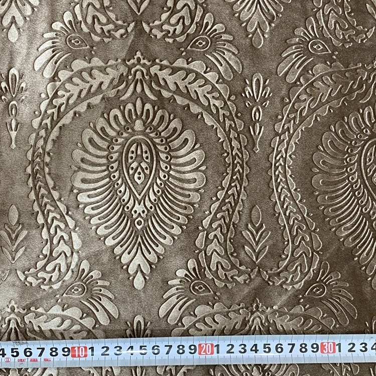 Luxury Waterproof Sofa Fabric Velvet Soft Solid 3D Embossed Velvet Fabric for curtain Upholstery Hometextile