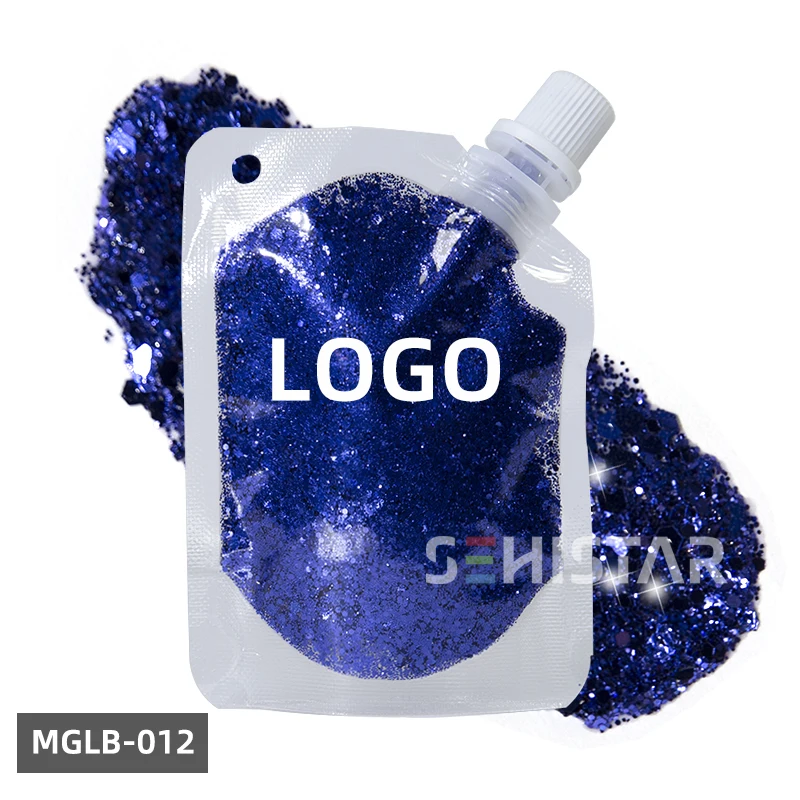 Eyeshadow Glitter Gel Single Packaging Box 8 Colors Pigmented Chameleon Glitter Eye Shadow Makeup Private Label Customized Wet
